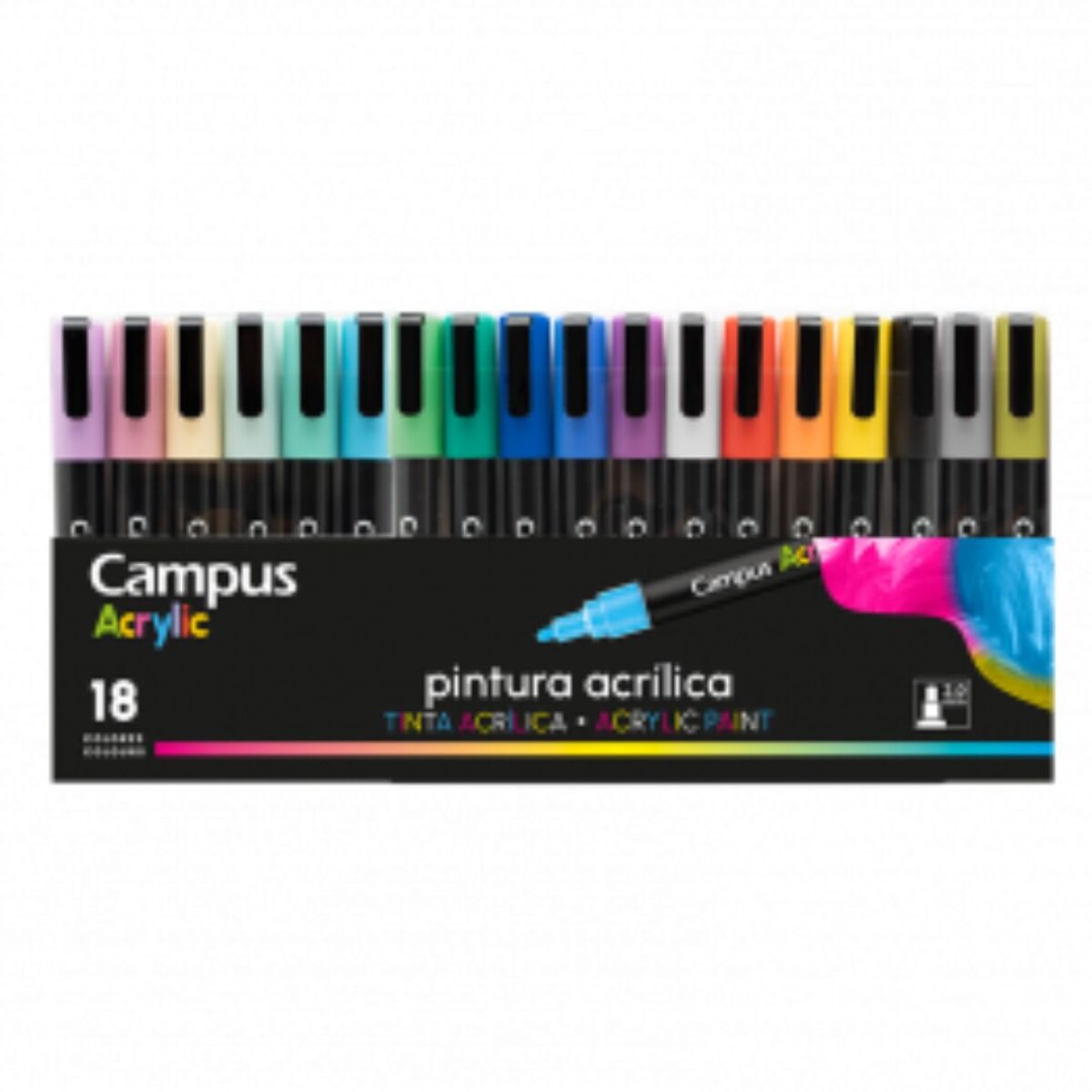 Marcador Campus Acrilico 18 Colores 