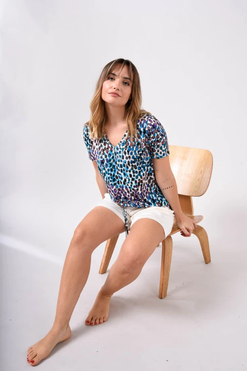 Pijama Manga Corta Animal Print