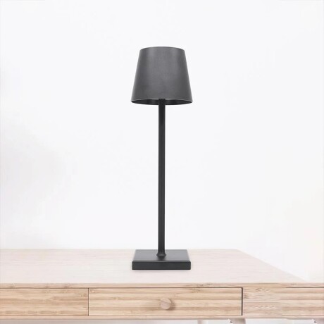 Lámpara De Mesa Recargable Dimerizable Bares/oficinas/ Hogar Negra