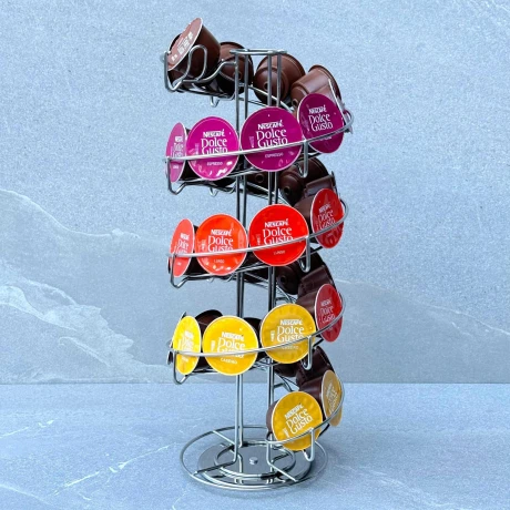 Porta Cápsulas 40 Un Metálico NESCAFÉ Dolce Gusto Porta Cápsulas 40 Un Metálico NESCAFÉ Dolce Gusto