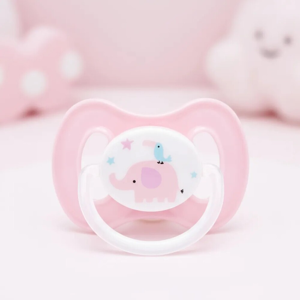 Set x2 chupetes BUBA fisiologico 0-6 meses elefante rosado