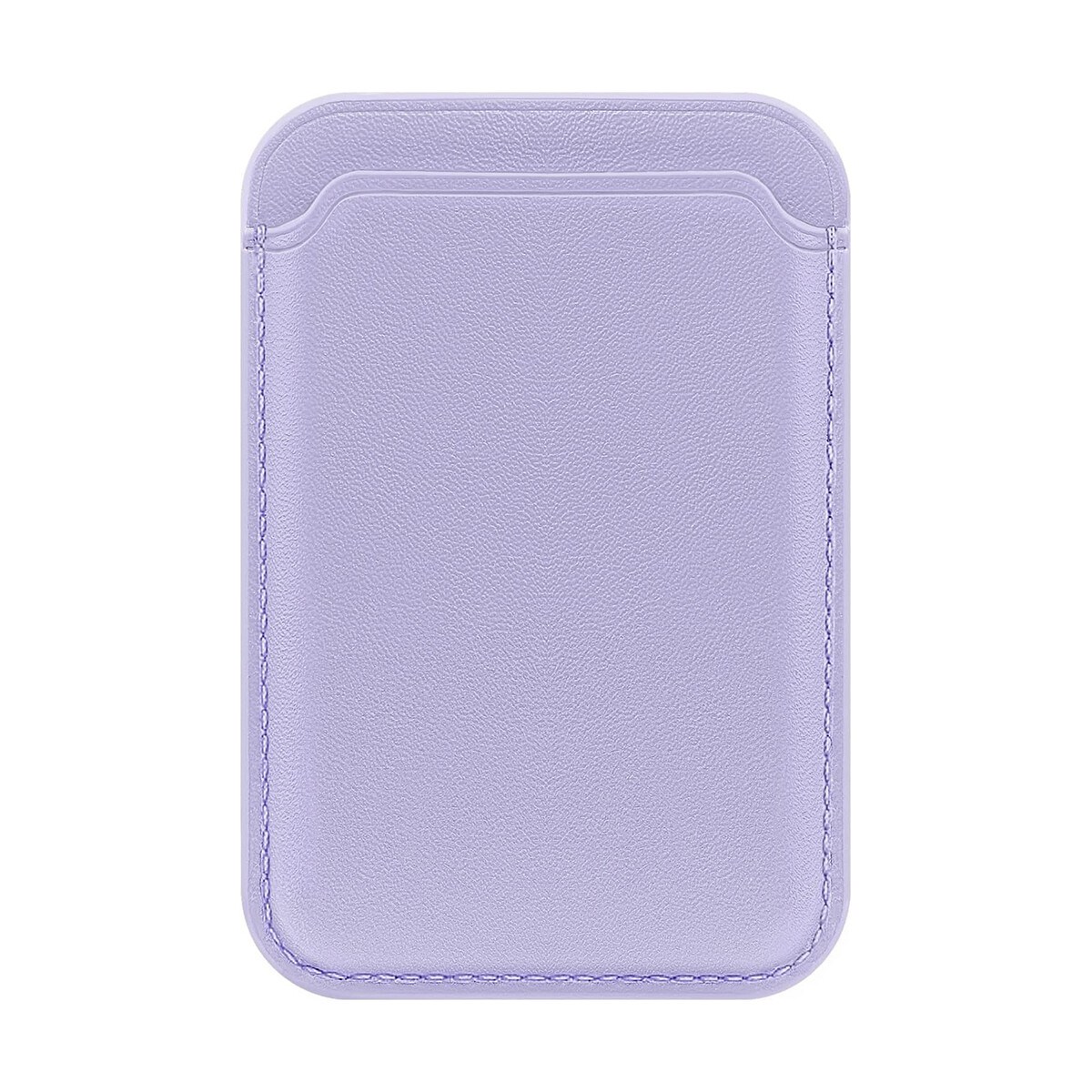 Tarjetero para Celular Tipo Billetera de Cuero Magnético MagSafe Lilac