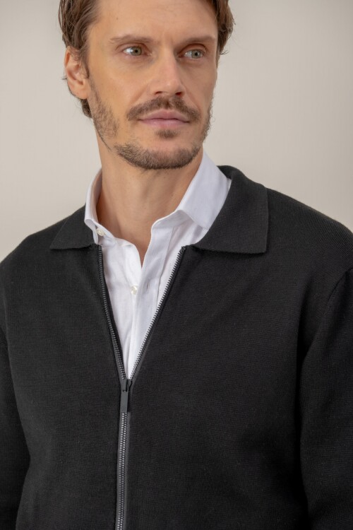 Overshirt zipper Negra