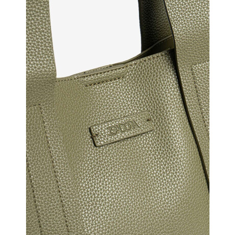 Shopper Con Doble Asa Verde Militar