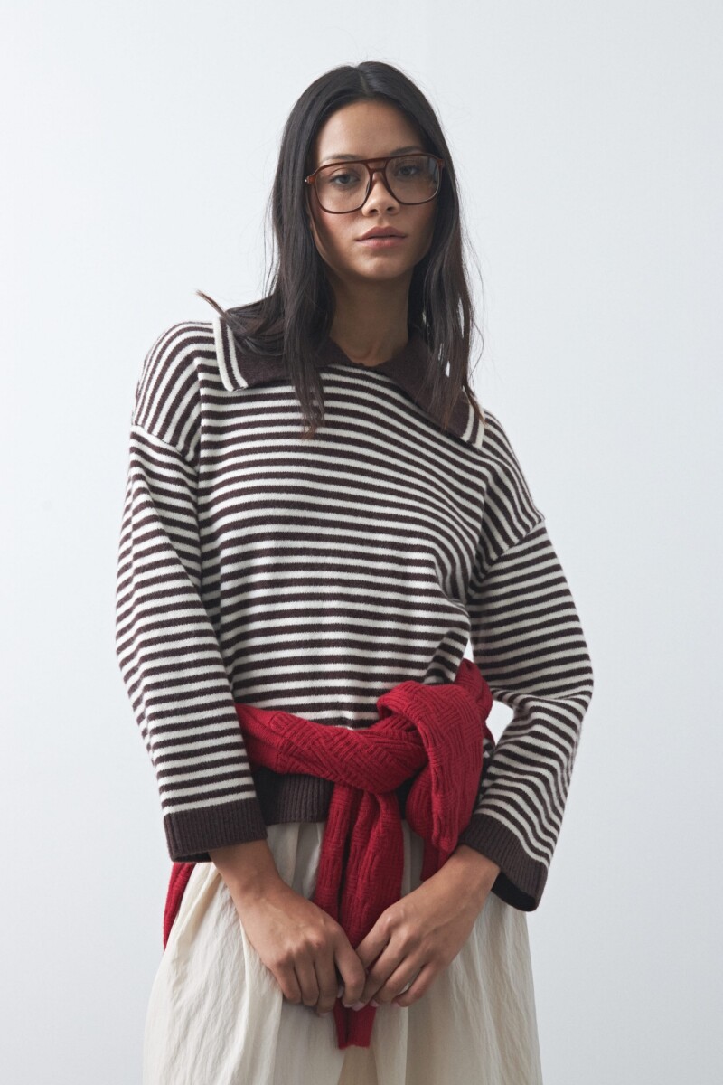 SWEATER <br /> TUMBES Marrón oscuro