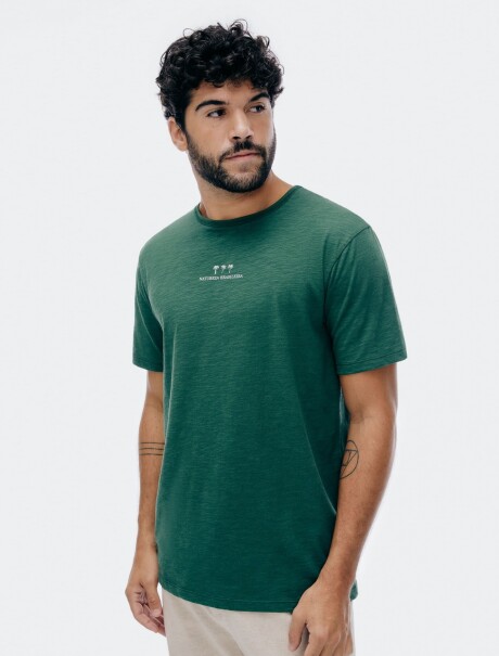 CAMISETA CON ESTAMPA EN TELA FLAMÉ VERDE