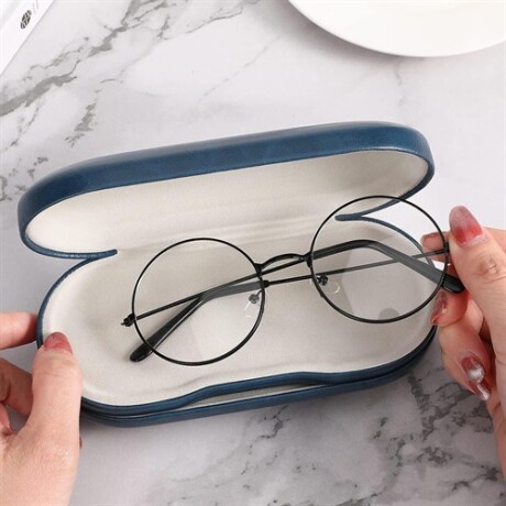Estuche rigido para lentes de armazon y contacto Verde Petroleo