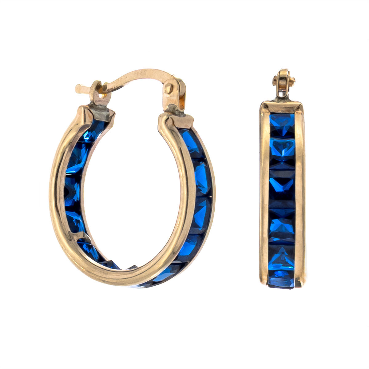 Aros de oro 10 ktes y circonia 