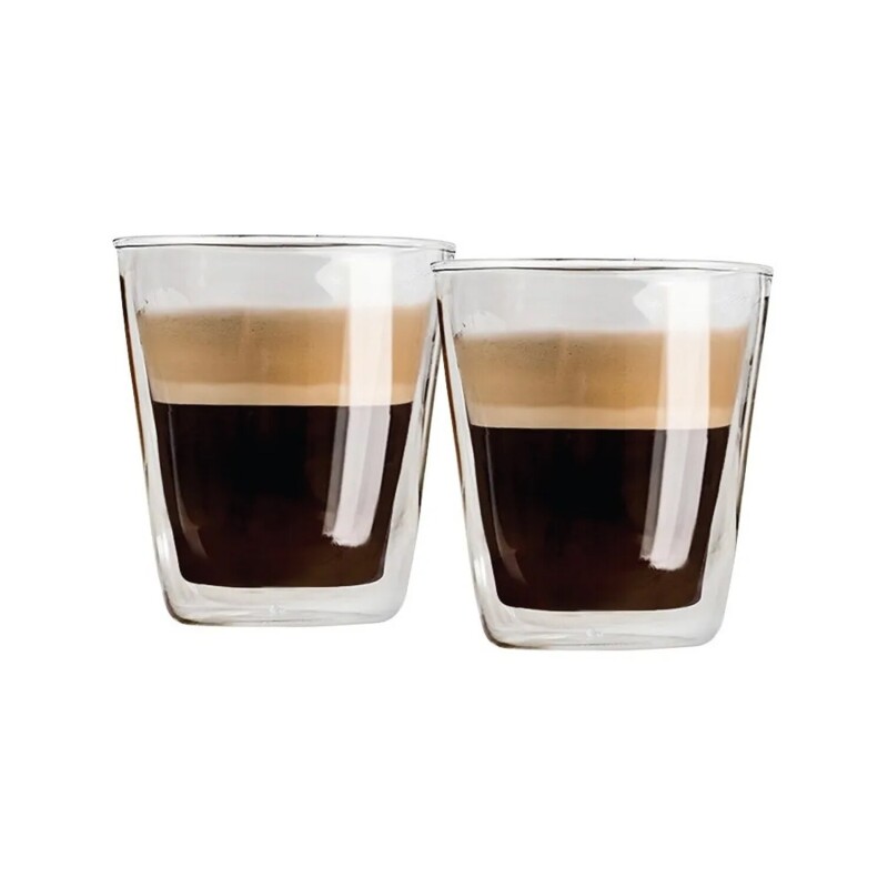 Set de 2 vasos Bastiani de doble pared de vidrio 85ml Transparente