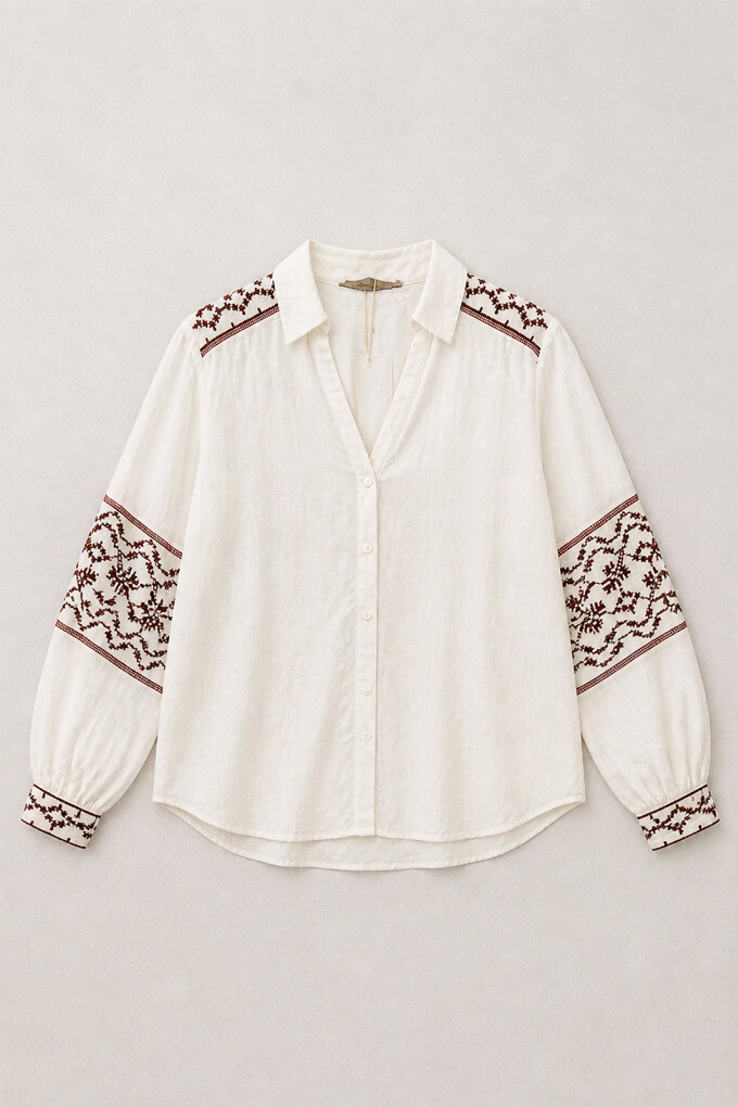 CAMISA FOLK BLANCO