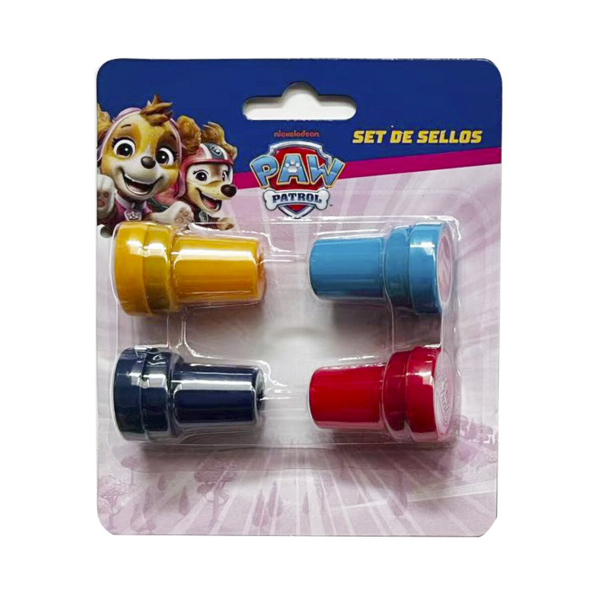 Pack X 4 Sellos Infantiles Con Diferentes Diseños Paw Patrol - SKYE Fucsia 