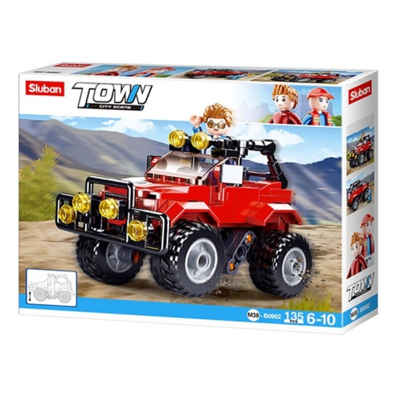 Coche todoterreno SUV Sluban City Scene para armar con 135 piezas Coche todoterreno SUV Sluban City Scene para armar con 135 piezas