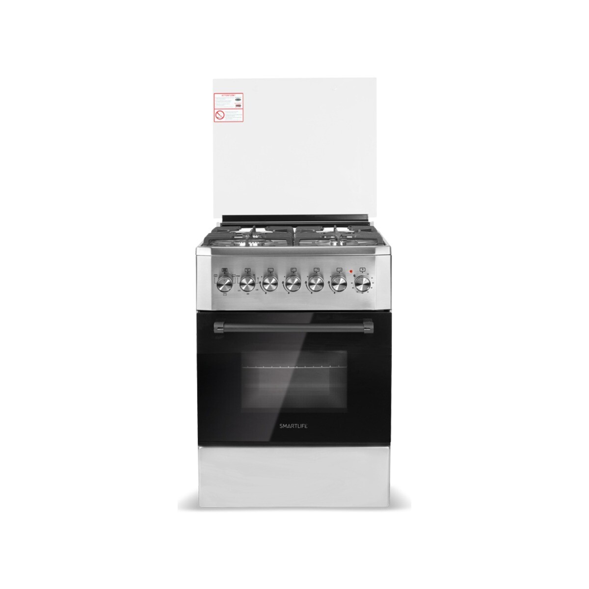 Cocina Combinada Smartlife SL-KS5757C 57x57 Inox con Horno Eléctrico y 4 Hornallas a Gas 