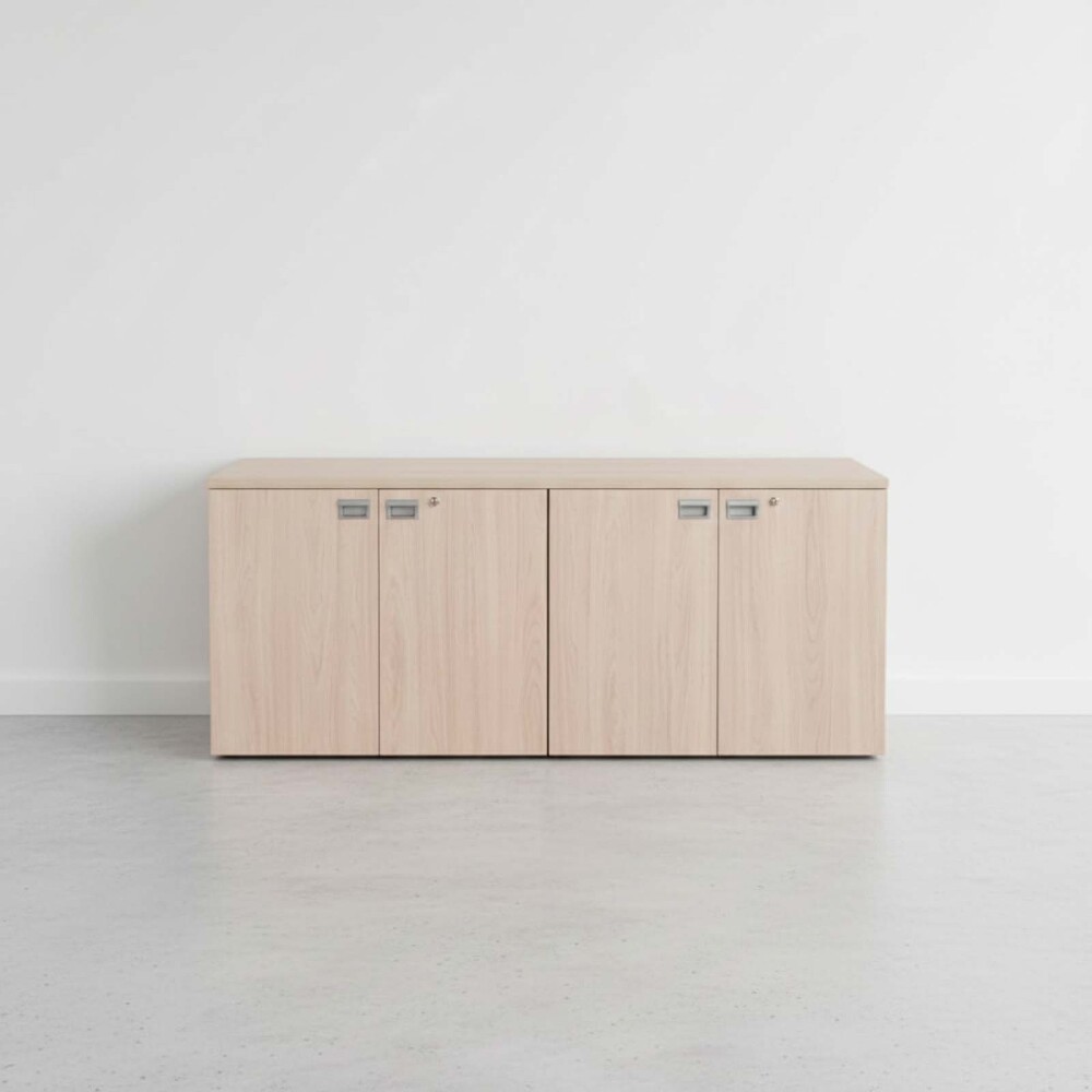 ARMARIO BAJO MADERA GRIS WORK 4 PUERTAS