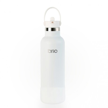 Botella En Acero Inoxidable brio 750ml Con Sorbito Y Manija Blanco