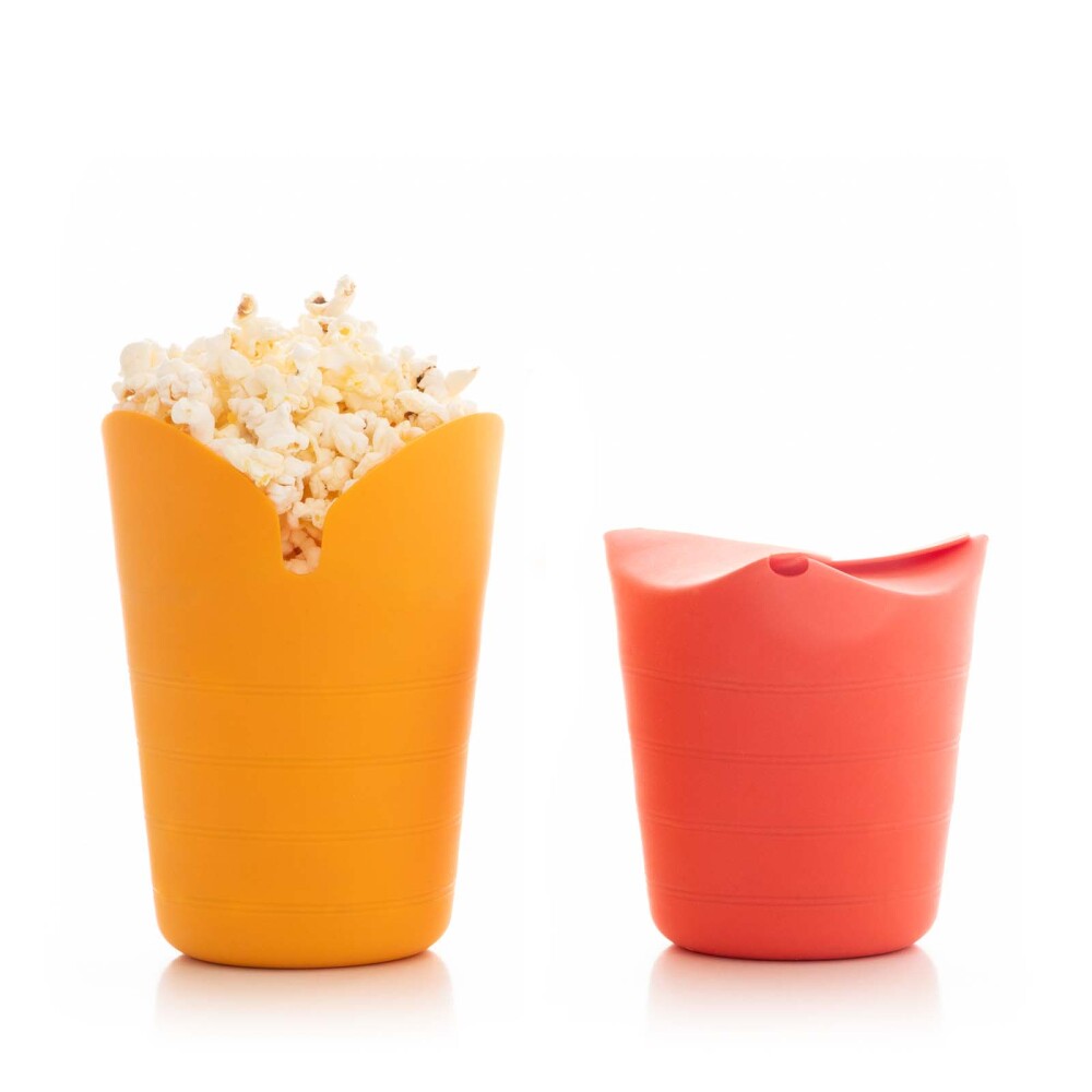 SET 2 PALOMITEROS SILICONA-BPA NARANJA V0103138