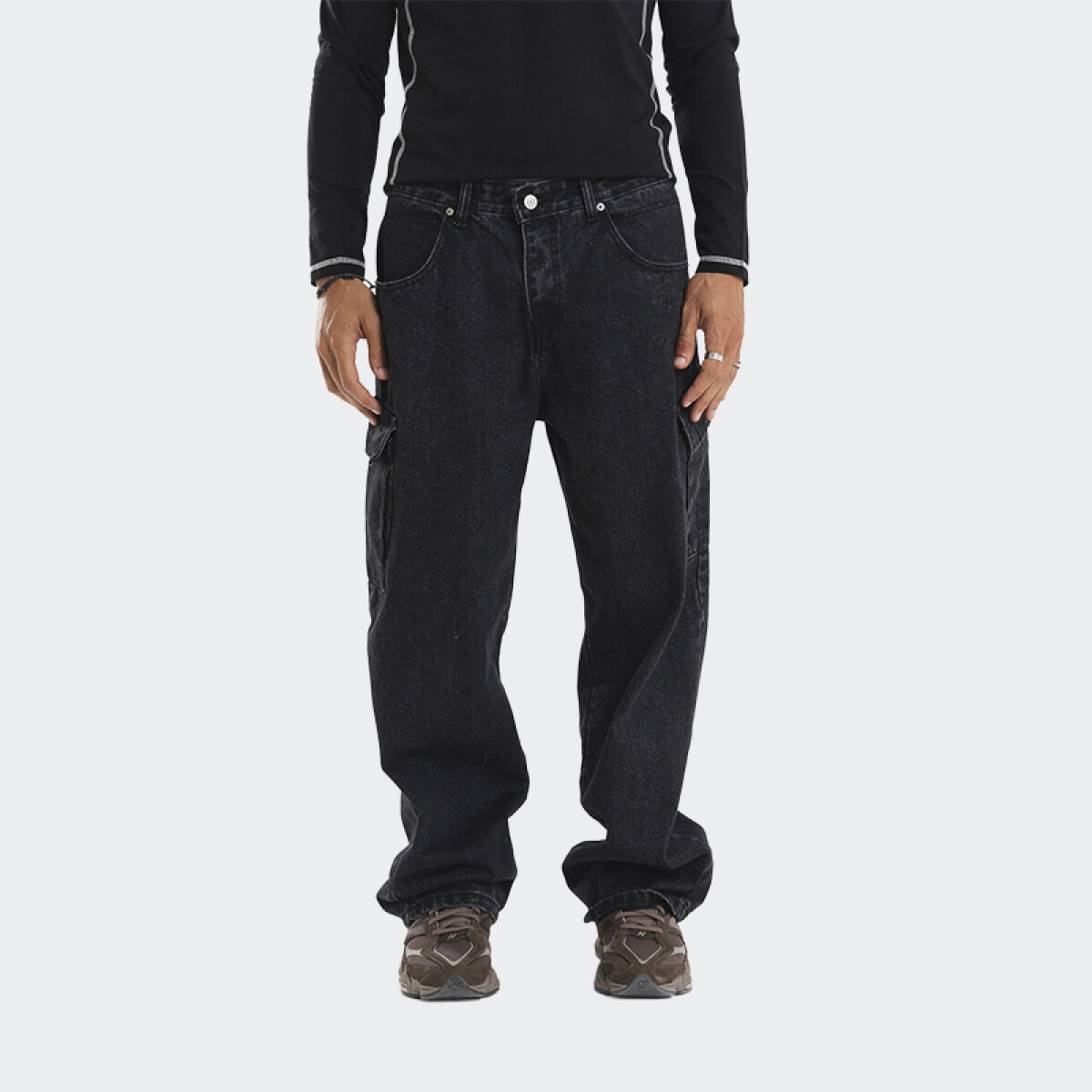 Pantalón Pulau Denim Cargo - Negro 