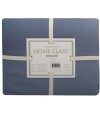 Juego Sábanas 1 Plaza Home Class Lisas 180 Hilos 100% Algodón Azul Piedra