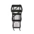Carro Organizador de Metal Plegable Canasto con 3 Estantes y Ruedas Multiuso IMBACK Color Negro Carro Organizador de Metal Plegable Canasto con 3 Estantes y Ruedas Multiuso IMBACK Color Negro