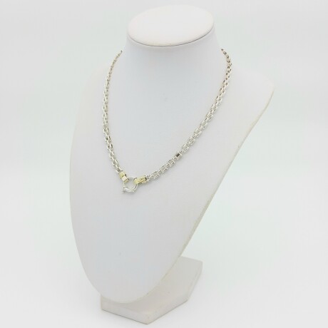 Gargantilla de plata 925 y double en oro 18 ktes, PANTER. Gargantilla de plata 925 y double en oro 18 ktes, PANTER.