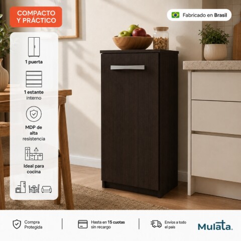 Mueble Frutero Multiuso 1 puerta con estante interno 33x29x68cm Marrón