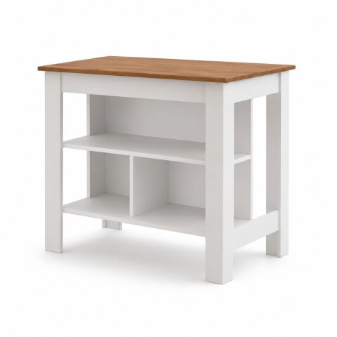 Mesa Isla de Cocina Blanco/Freijo Mesa Isla de Cocina Blanco/Freijo