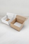 Caja eco 04 - 12x12x6 cm. REVERSIBLE BLANCO - MADERA