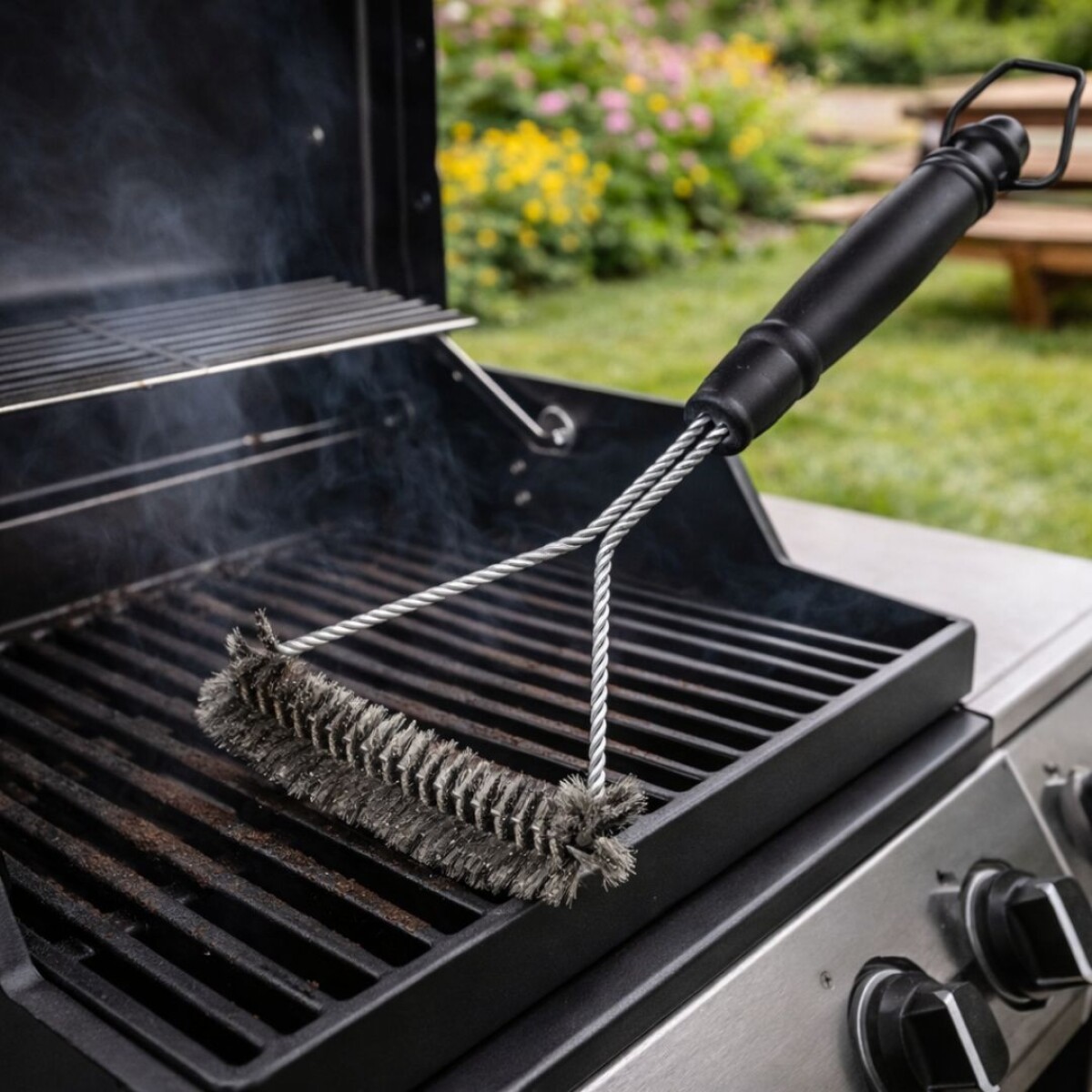 CEPILLO PARA PARRILLA - PLATA 