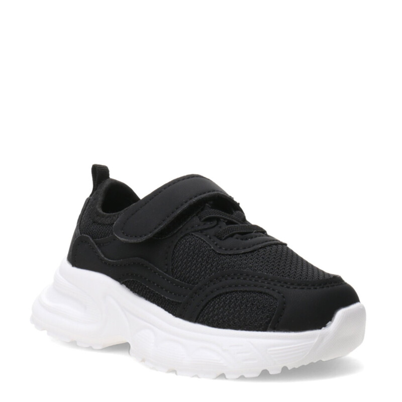 Championes de Niña Croco Kids BEZA con elastico y velcro Negro