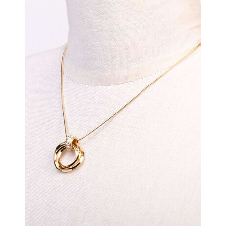 Collar Dije Hoops Dorado