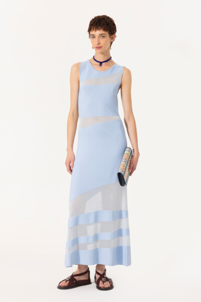 VESTIDO ARENA Celeste