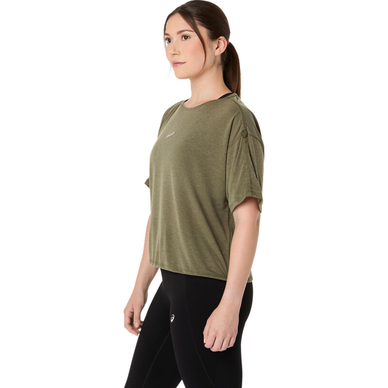 Polo Running Nagino Run Adjustable SS Top Mujer Dark Olive