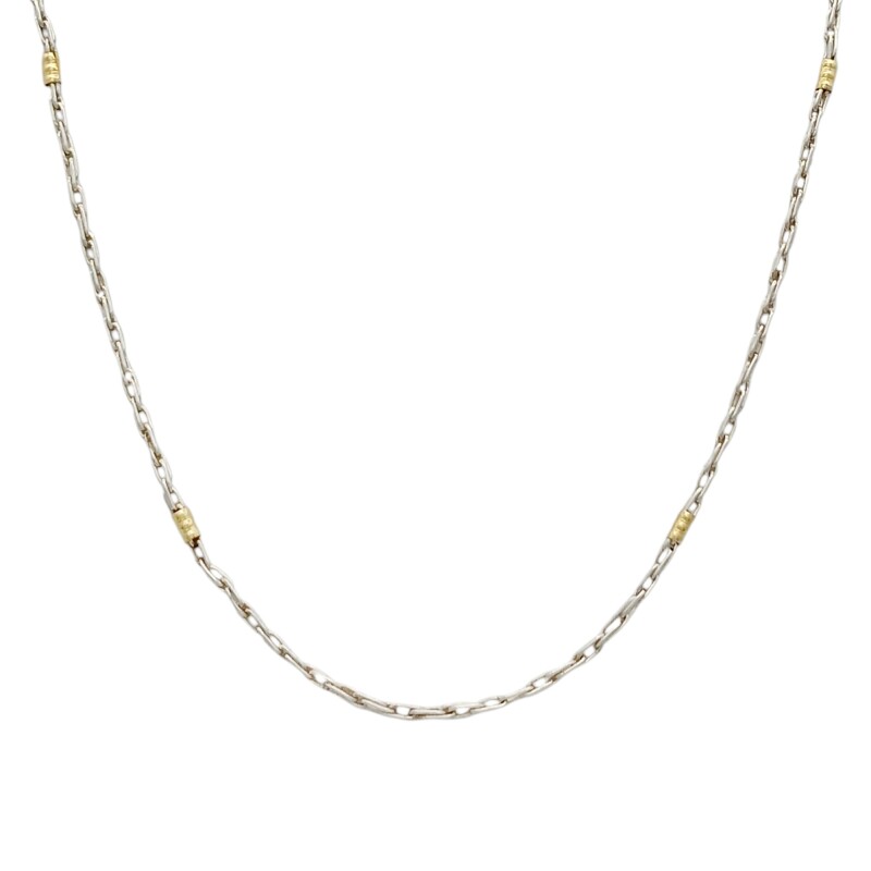 Cadena Eslabón-Plata y Oro-Sin piedra-CD5016 sinpiedra