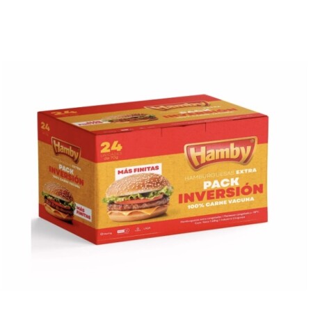 HAMBURGUESAS HAMBY X24 PACK INVERSION 1,68KG HAMBURGUESAS HAMBY X24 PACK INVERSION 1,68KG