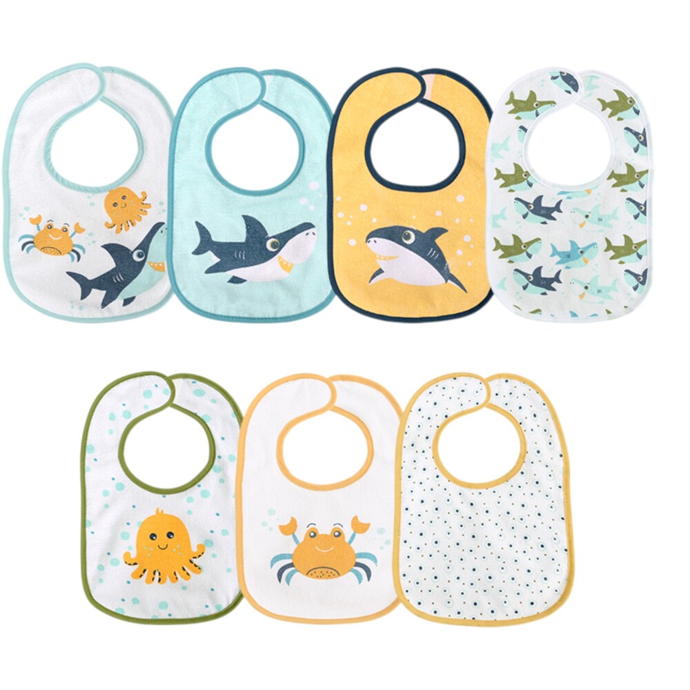 Set x7 baberos c velcro LORELLI fondo del mar