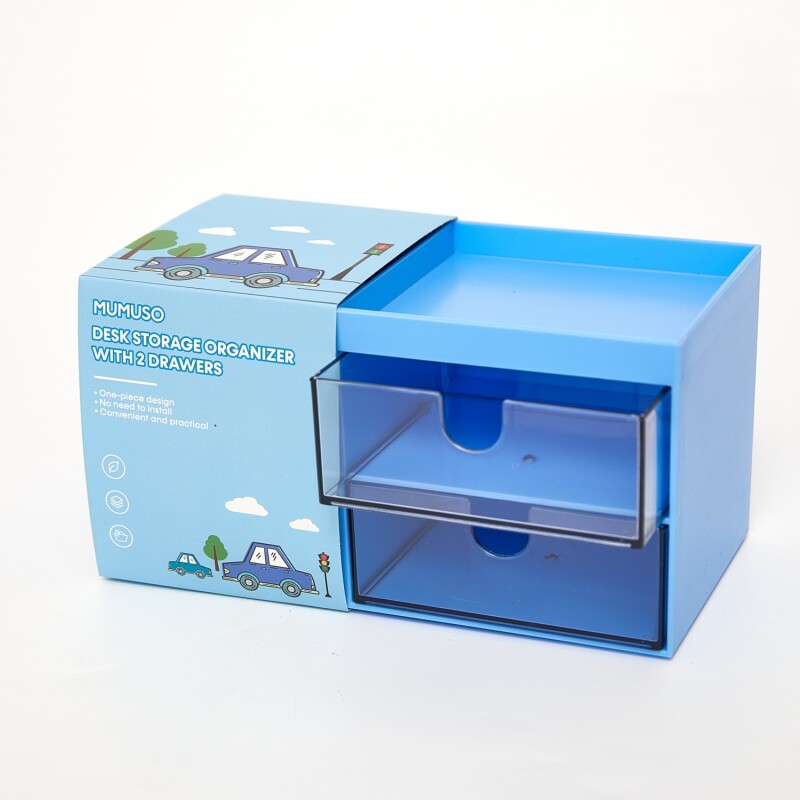 ORGANIZADOR DE ALMACENAMIENTO DE ESCRITORIO CON 2 CAJONES (VEHÍCULOS DE DIBUJOS ORGANIZADOR DE ALMACENAMIENTO DE ESCRITORIO CON 2 CAJONES (VEHÍCULOS DE DIBUJOS