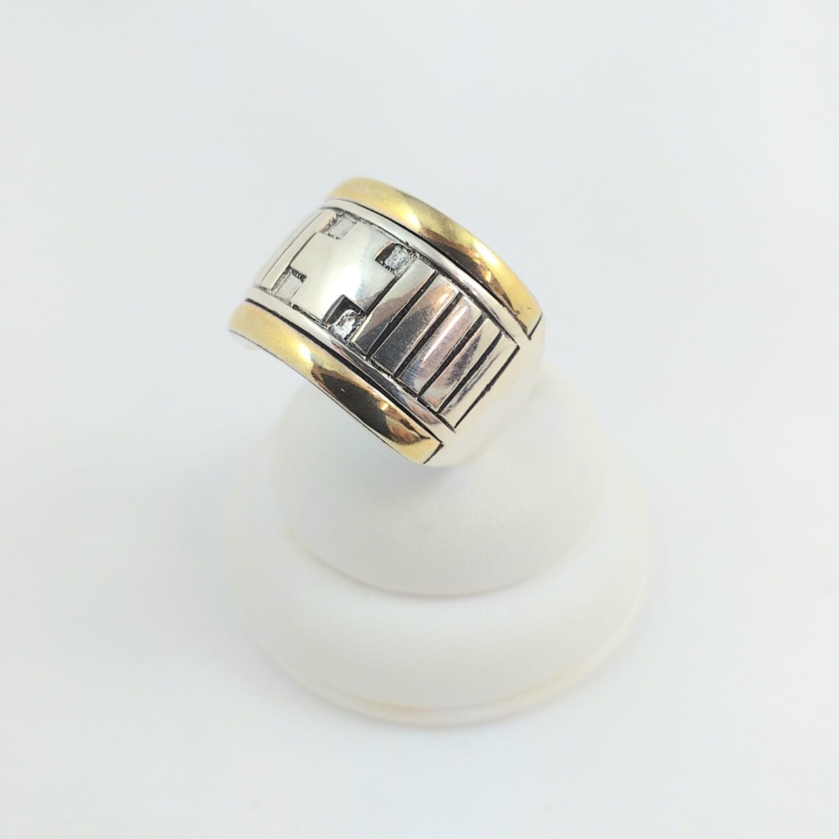 Anillo de plata 925 y doublé de oro 18ktes. Modelo, Zarauz. 