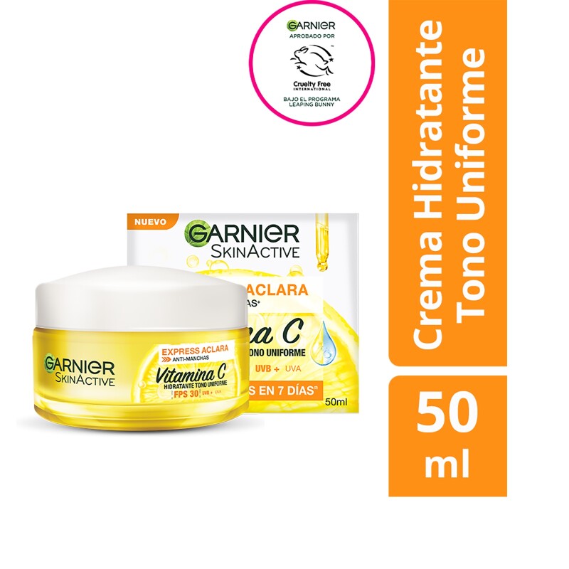 Crema Hidratante Express Aclara Garnier Fps30. 50 Ml. Crema Hidratante Express Aclara Garnier Fps30. 50 Ml.