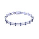Pulsera articulada oro 18k blanco brillantes y zafiros carré. Pulsera articulada oro 18k blanco brillantes y zafiros carré.