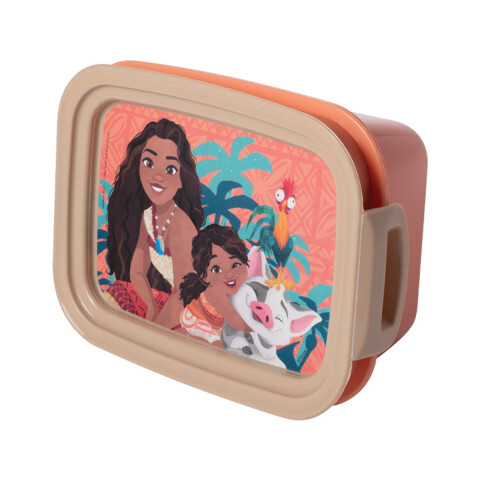Pote Plástico Moana Con Traba y División 630 ml U