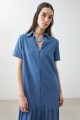 Maxi vestido de jean jean medio