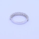 Anillo medio sin fin 18k blanco con 14 brillantes tallado esmeralda. Anillo medio sin fin 18k blanco con 14 brillantes tallado esmeralda.