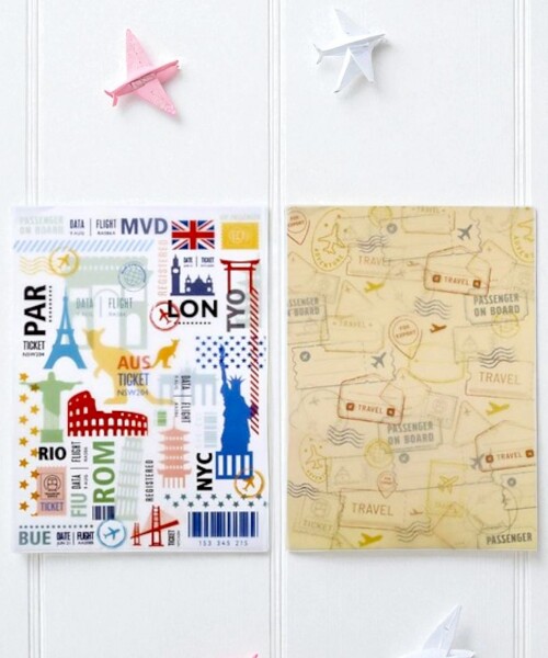 Sobre c/2 h. De pap. Vegetal ilustrado ibi craft - 15x20cms - 96grs - serie travel Sobre c/2 h. De pap. Vegetal ilustrado ibi craft - 15x20cms - 96grs - serie travel