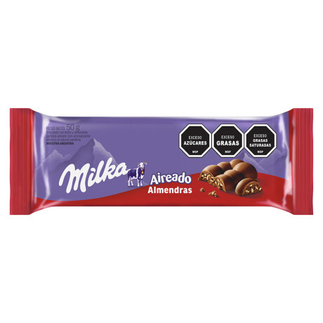 Tableta de Chocolate Milka Aireado con Almendras 50G 001