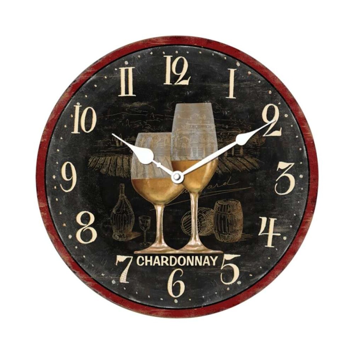 Reloj De Pared Mdf D28.8X3.5Cm - Copas Chardonnay 