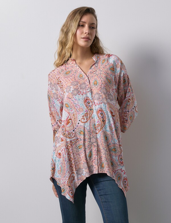 Blusa Arabescos MULTI/ROSA
