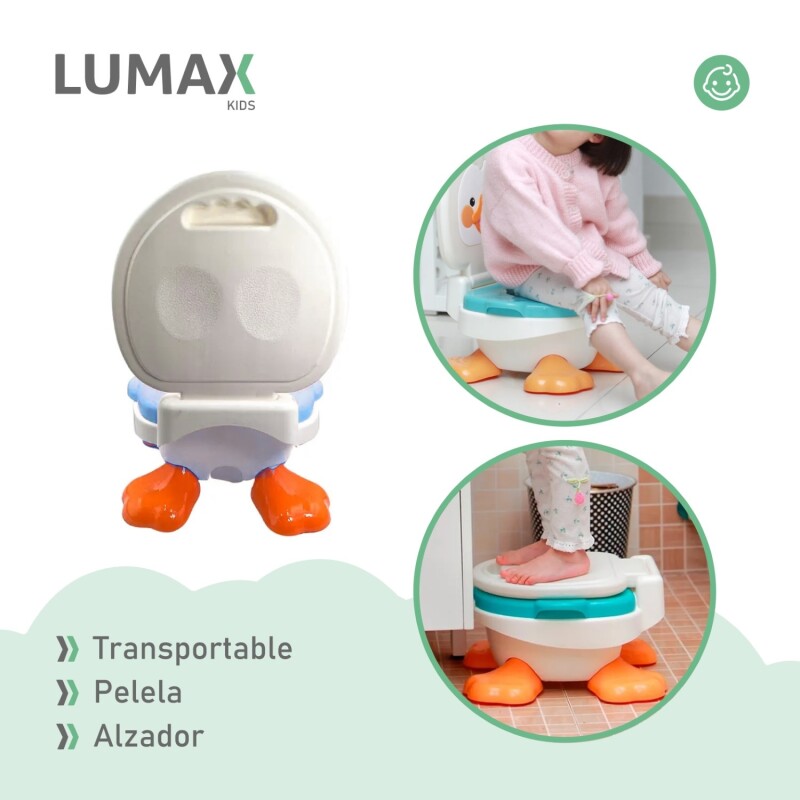 Pelela Wc Niños Duck Baby Potty 3 En 1 Hasta Los 5 Años Azul acero