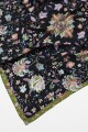 Pañuelo estampado floral búlgaro negro