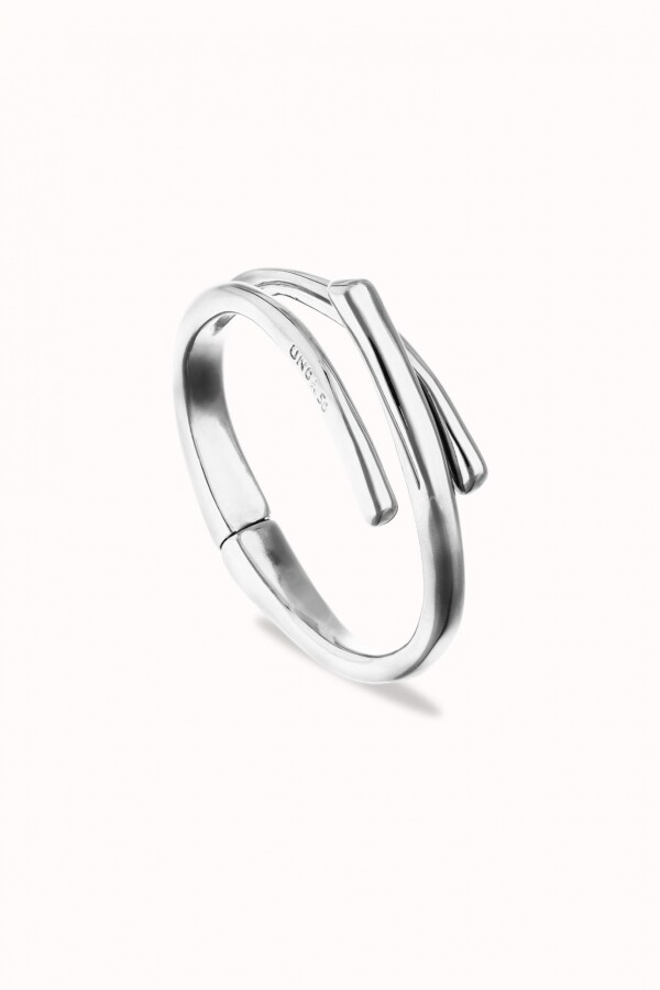 PULSERA DE ALEACIÓN DE METALES BAÑADA EN PLATA DE LEY CON FORMA DE TUBOS Pulsera