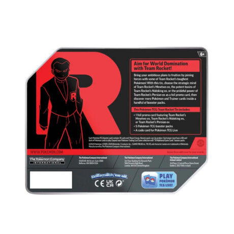Pokémon Tin (Lata) - Team Rocket Persian EX [Inglés] Pokémon Tin (Lata) - Team Rocket Persian EX [Inglés]